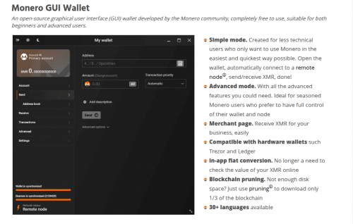 Monero GUI Wallet
