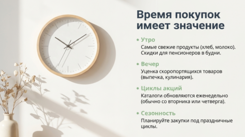 Покупки в определённые дни и часы