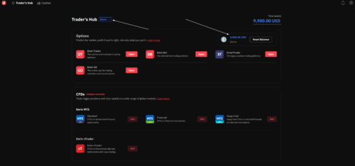 Создание демо-аккаунта