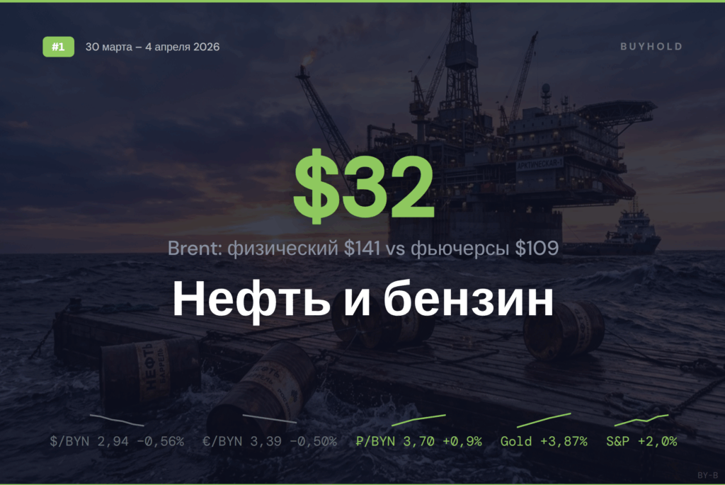 Обзор рынка 30 марта – 4 апреля 2026: нефтяной шок добрался до белорусских заправок