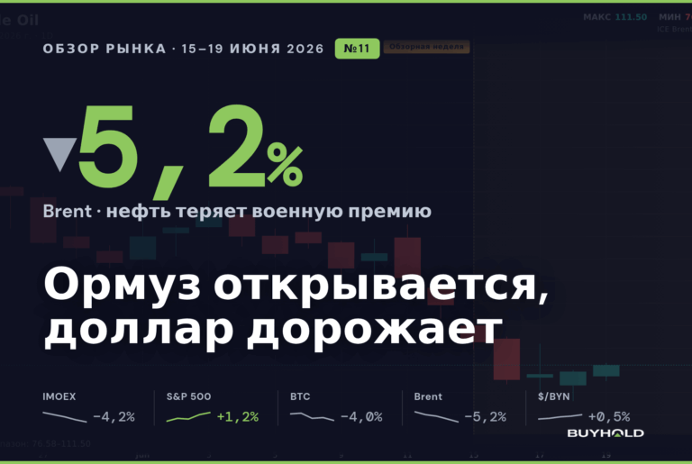 Обзор рынка 15–19 июня 2026: Ормуз открывает двери, ЦБ РФ притормаживает, а доллар тихо дорожает