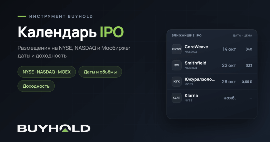 Календарь IPO — превью инструмента BUYHOLD