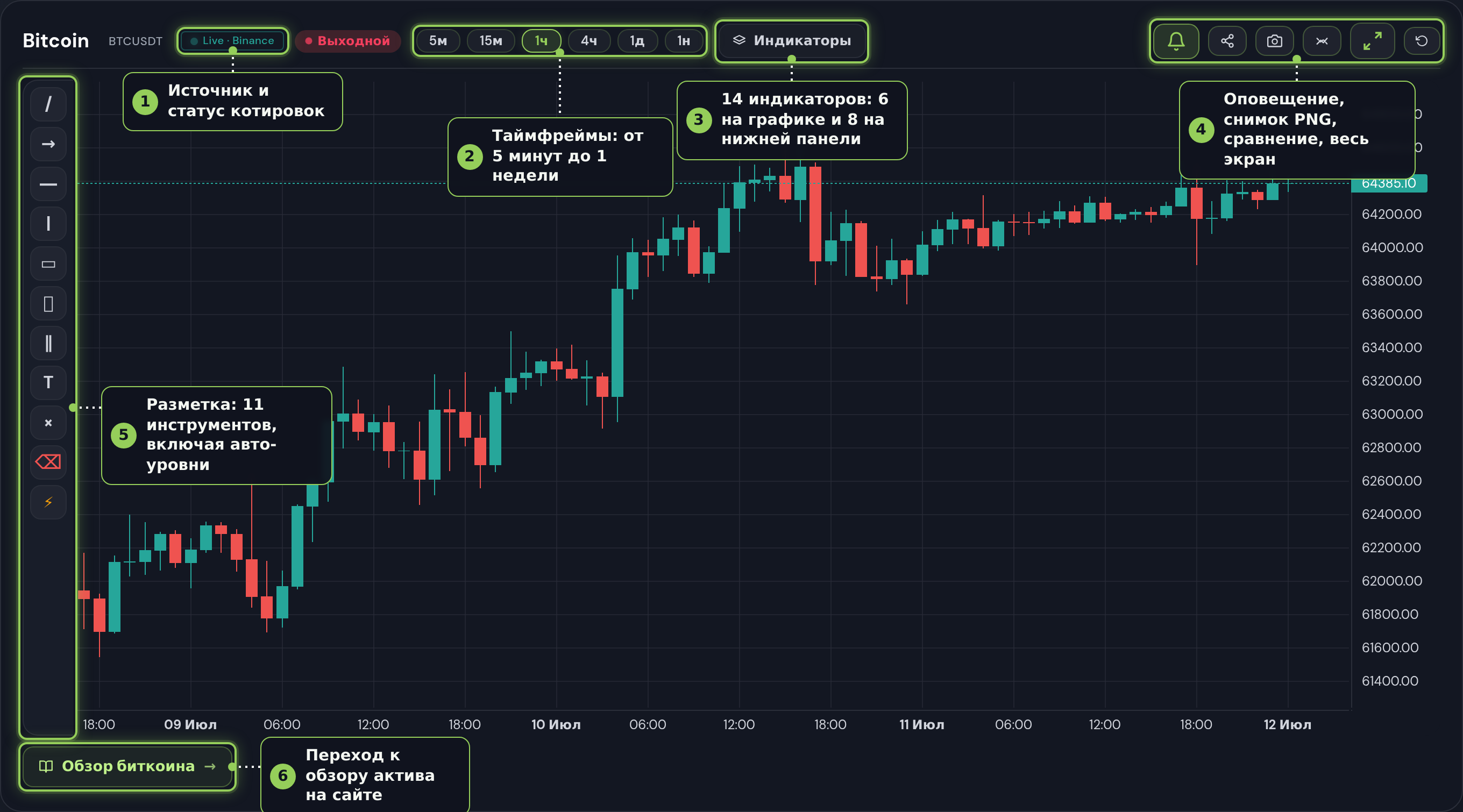 Живой график BuyHold: обзорная карта интерфейса терминала