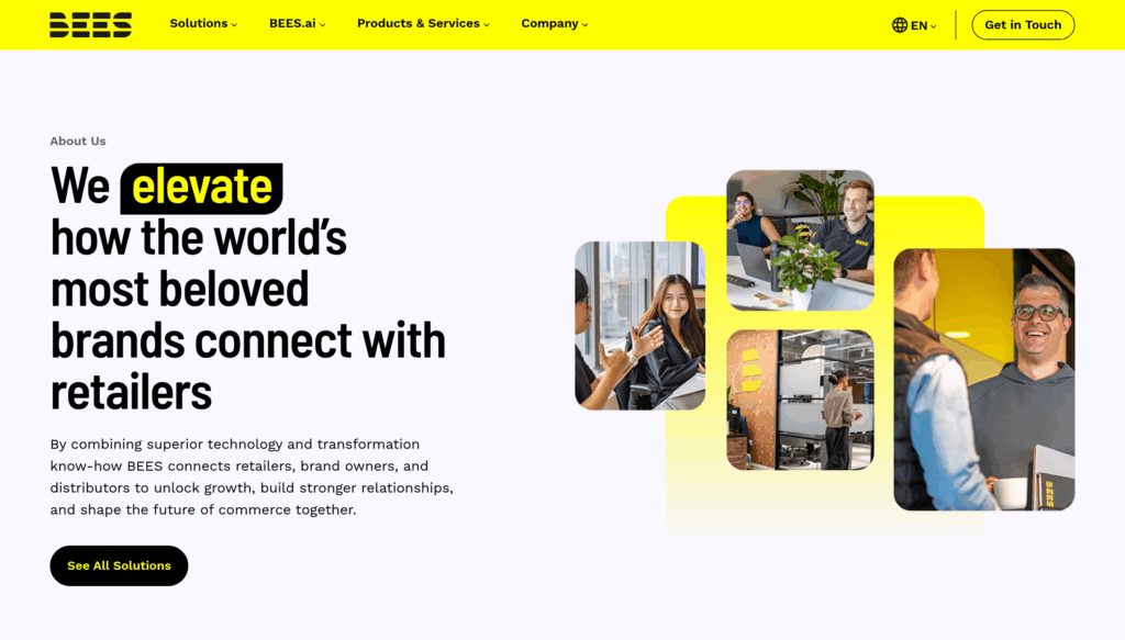 Публичная страница цифровой платформы BEES