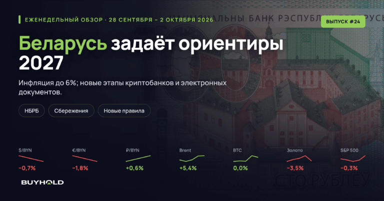 Обзор рынка за 28 сентября — 2 октября 2026 года. Ориентиры Беларуси на 2027 год